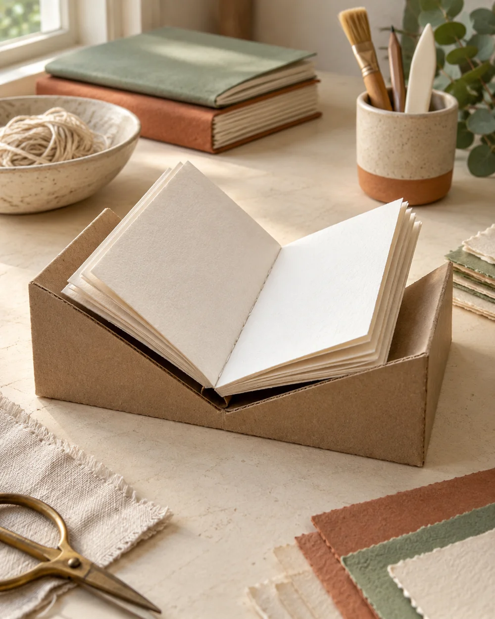 AI-generated concept image for build a cardboard bookbinding cradle