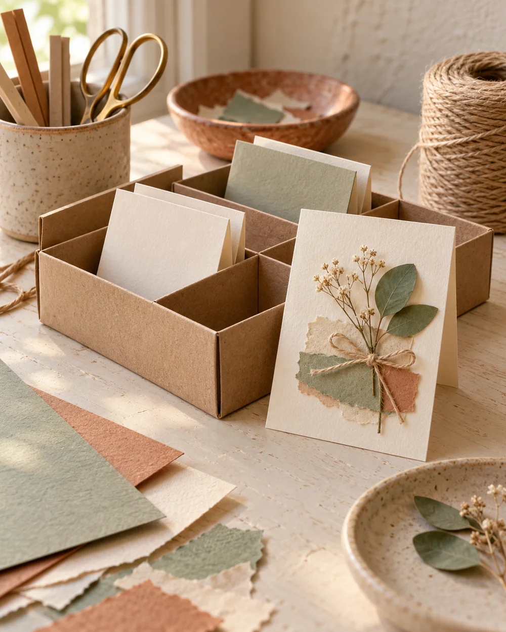 AI-generated concept image for build a cardboard folded-card display grid