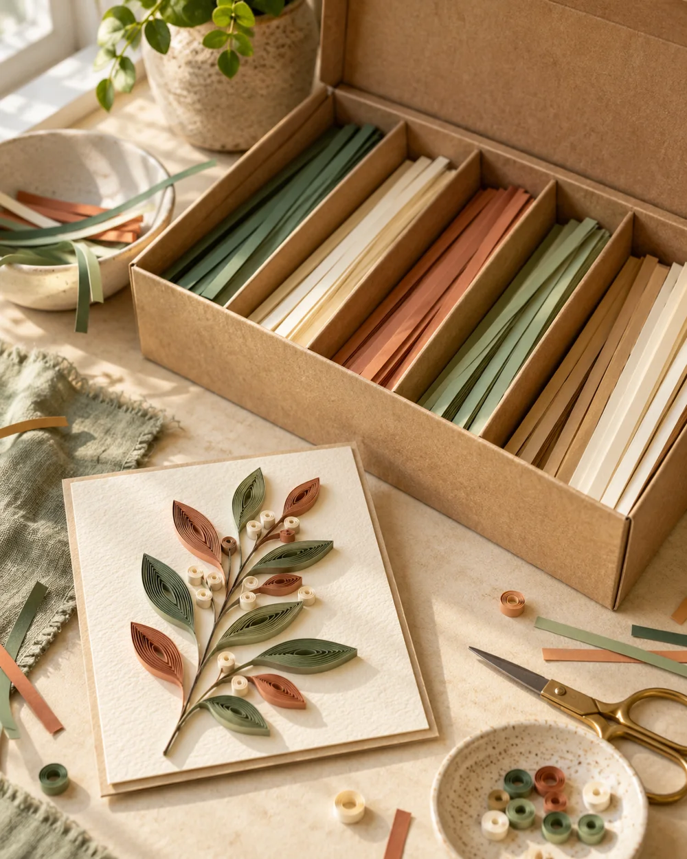 AI-generated concept image for build a cardboard paper strip organizer