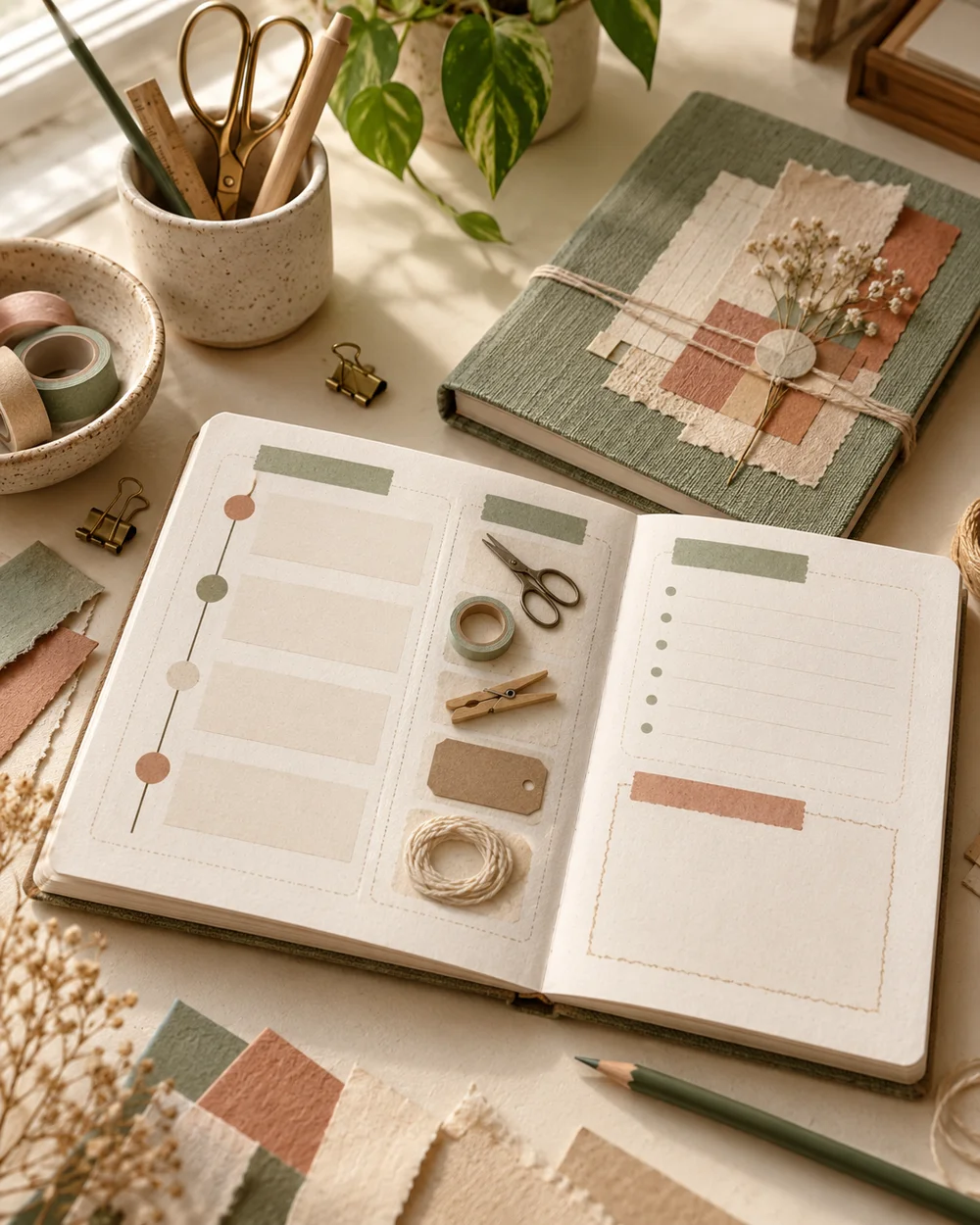 AI-generated concept image for create a craft class notes spread