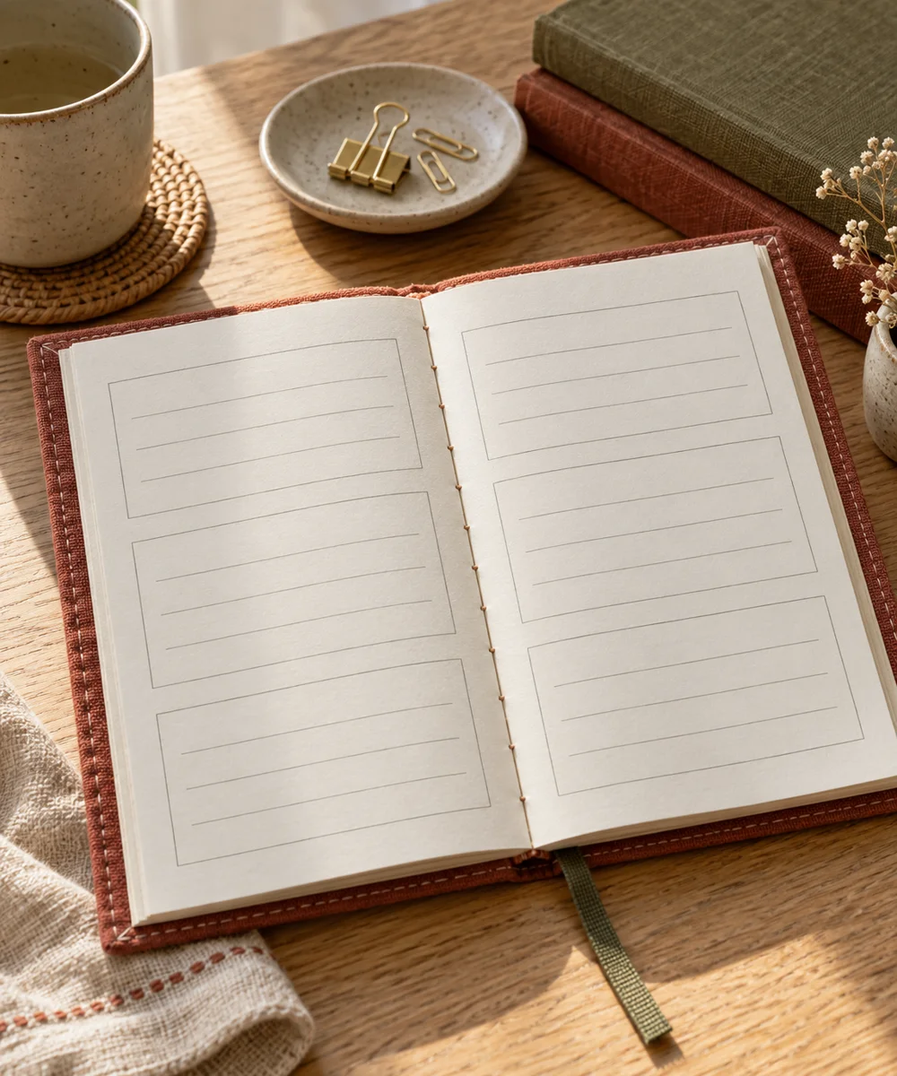 AI-generated concept image for create a daily three-line journal
