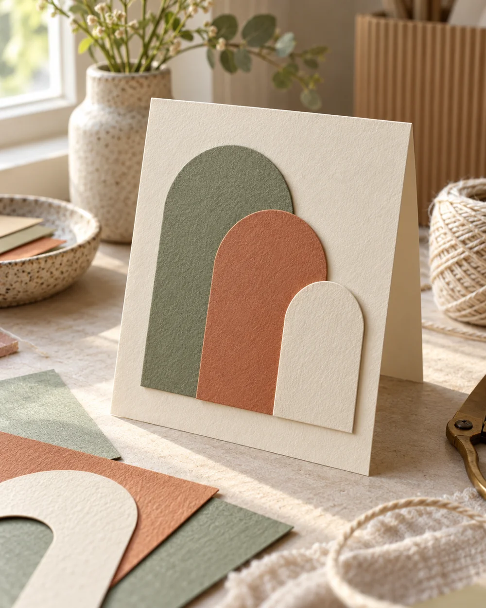 AI-generated concept image for create a folded paper shadow card