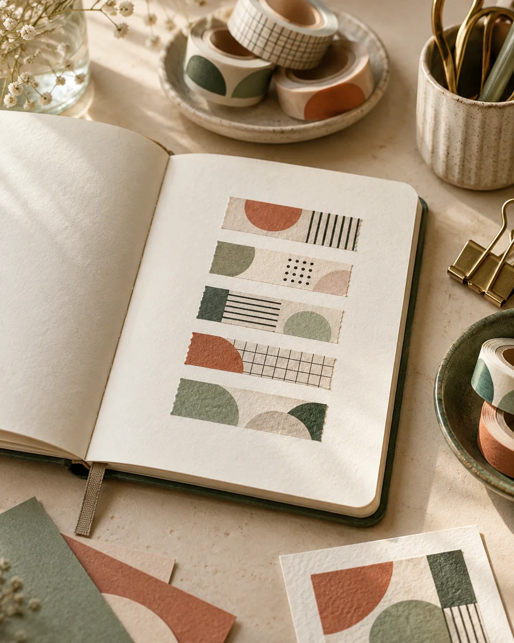 AI-generated concept image for create a washi tape sample ledger