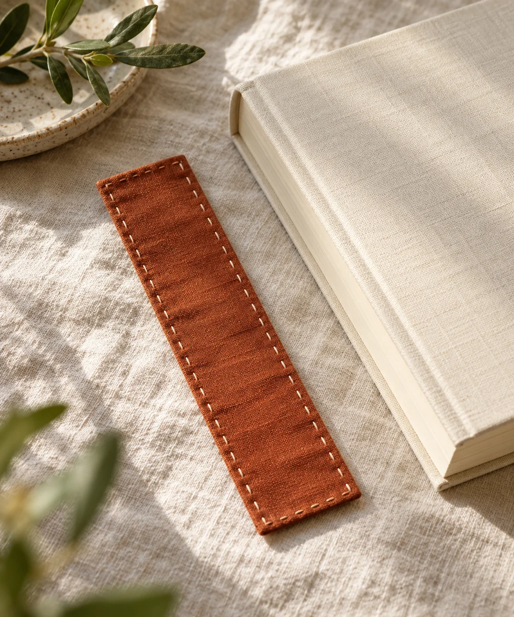 AI-generated concept image for hand sew a simple fabric bookmark