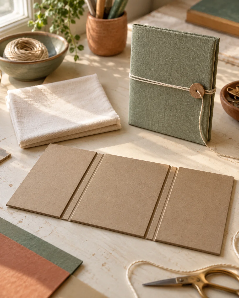 AI-generated concept image for make a cardboard fabric folding board