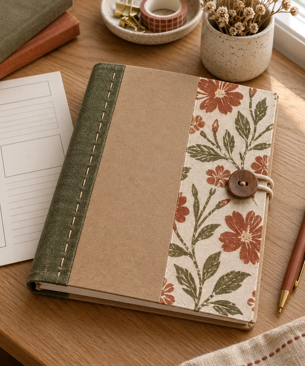 AI-generated concept image for make a cardboard notebook cover