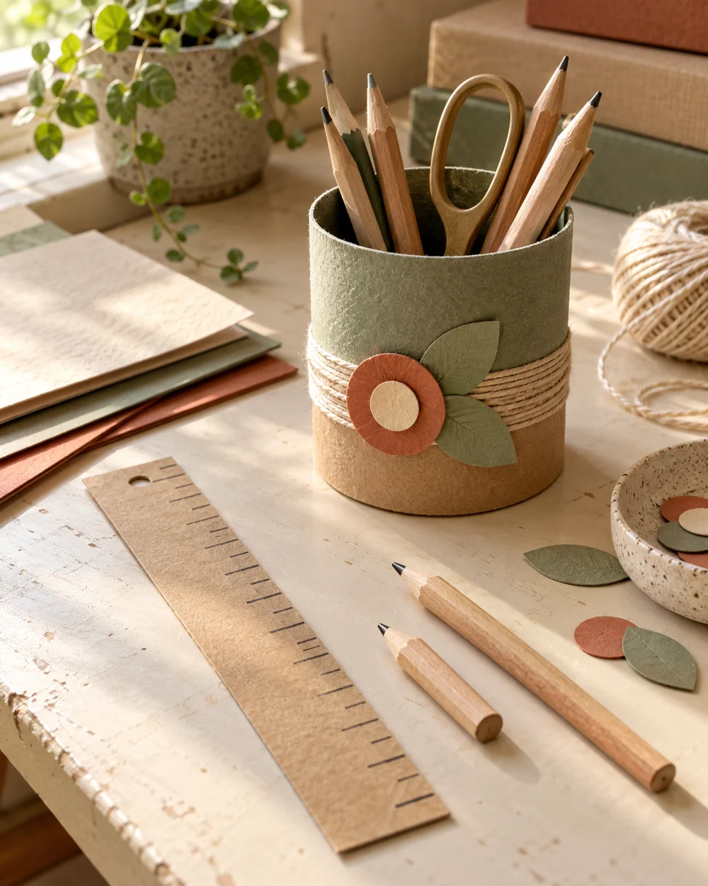AI-generated concept image for make a cardboard pencil length gauge