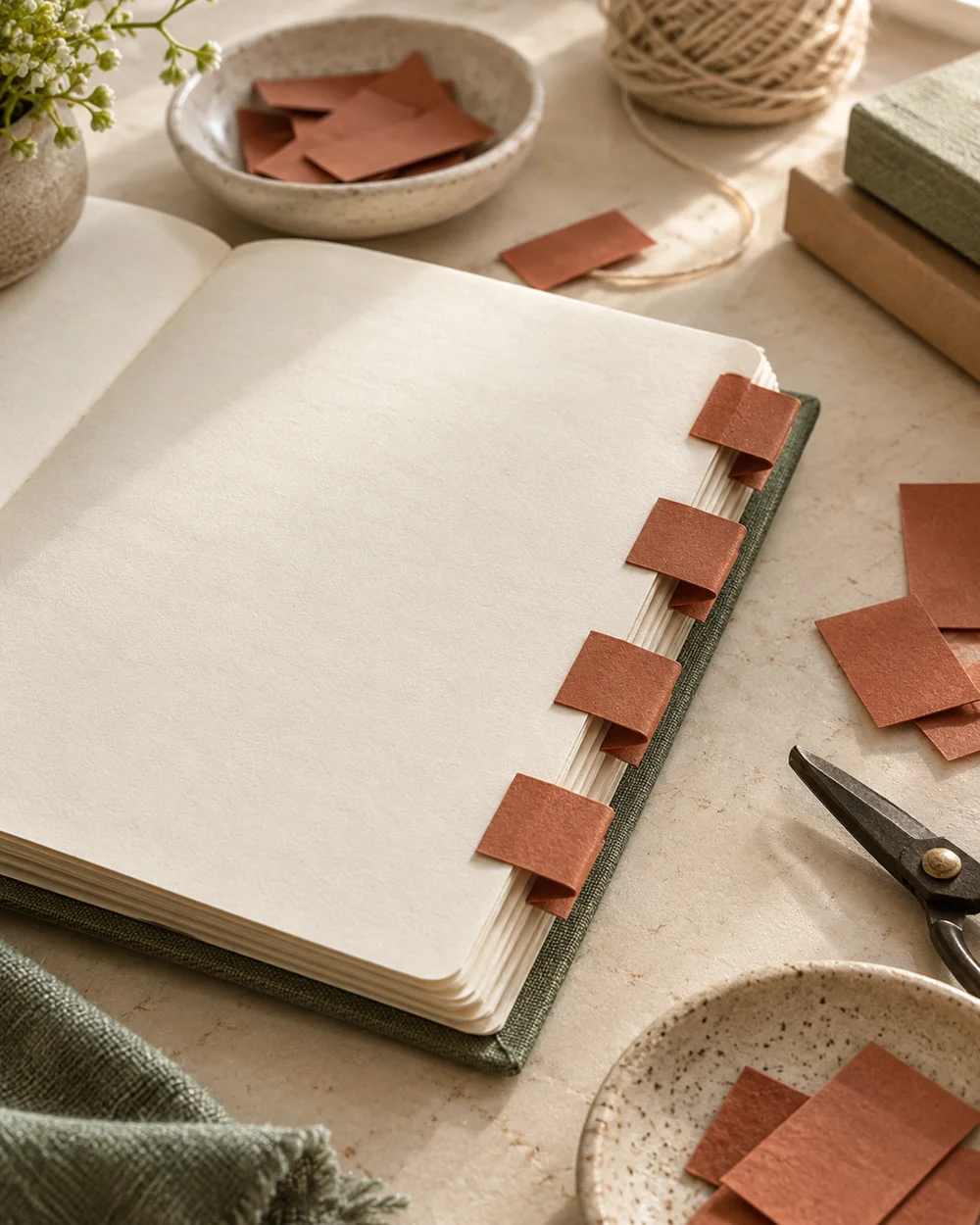 AI-generated concept image for make a cut-and-fold paper page tab