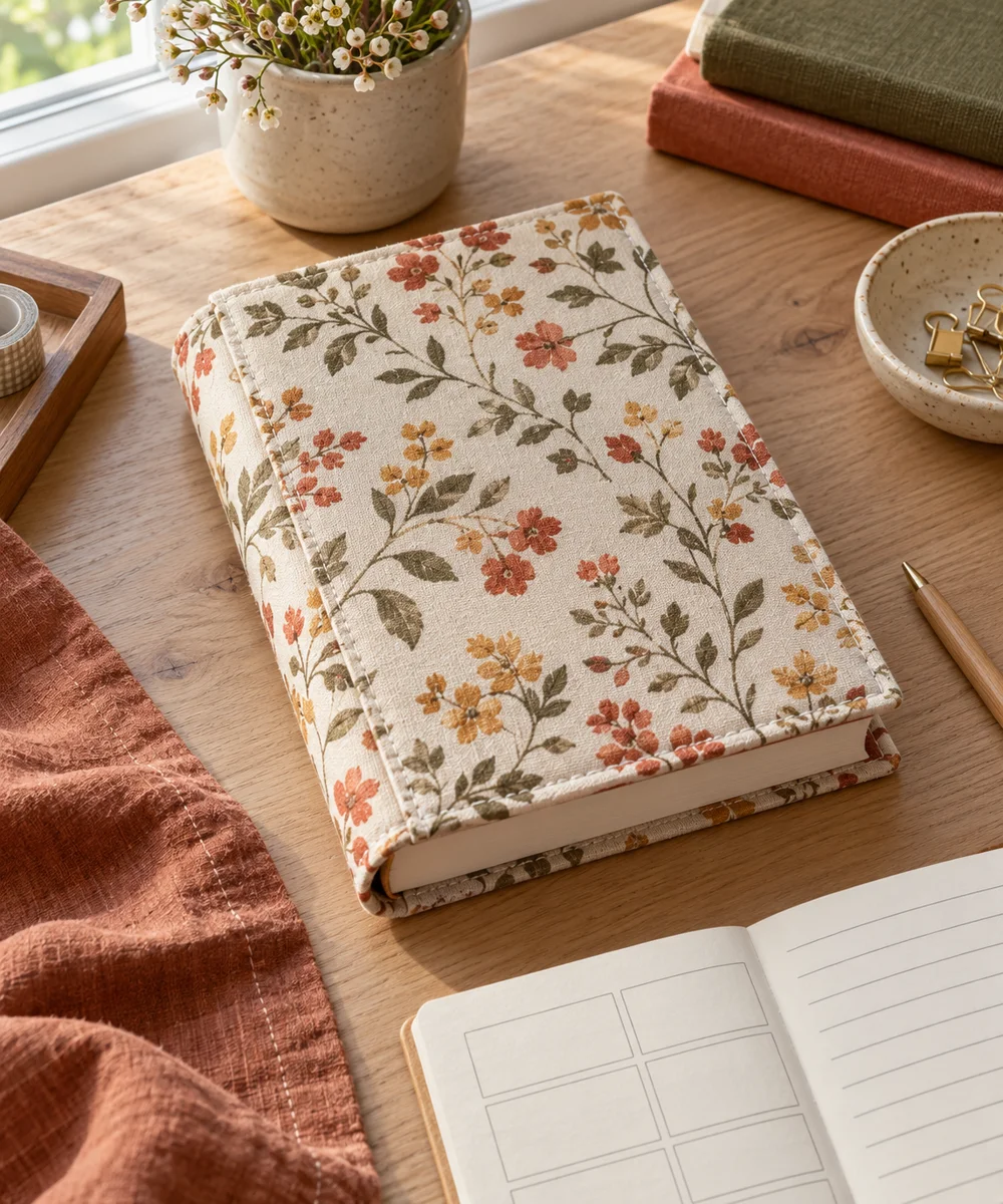 AI-generated concept image for make a flat fabric book cover
