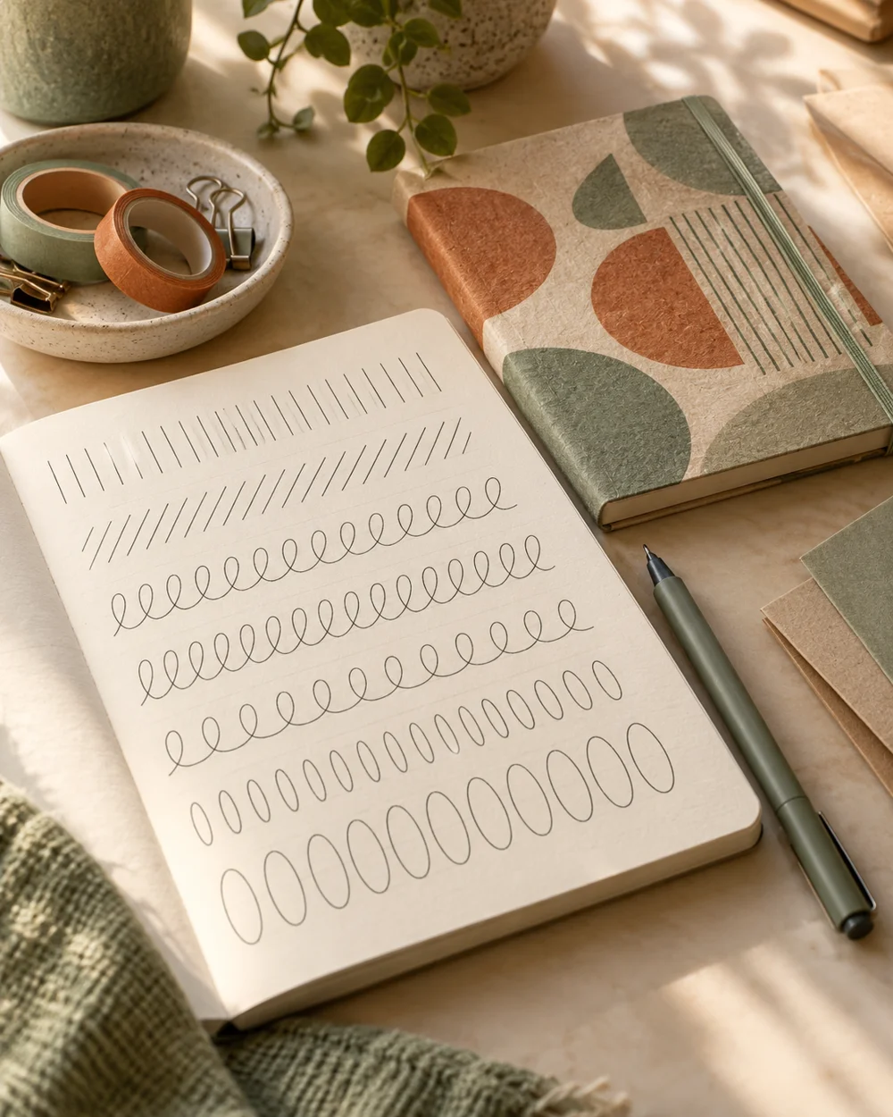 AI-generated concept image for make a handwriting practice reference page