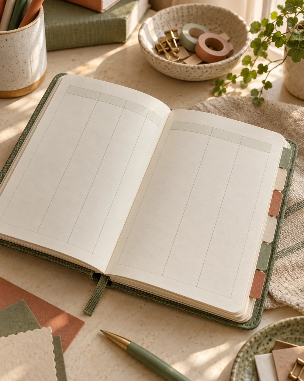 AI-generated concept image for make a notebook page numbering key