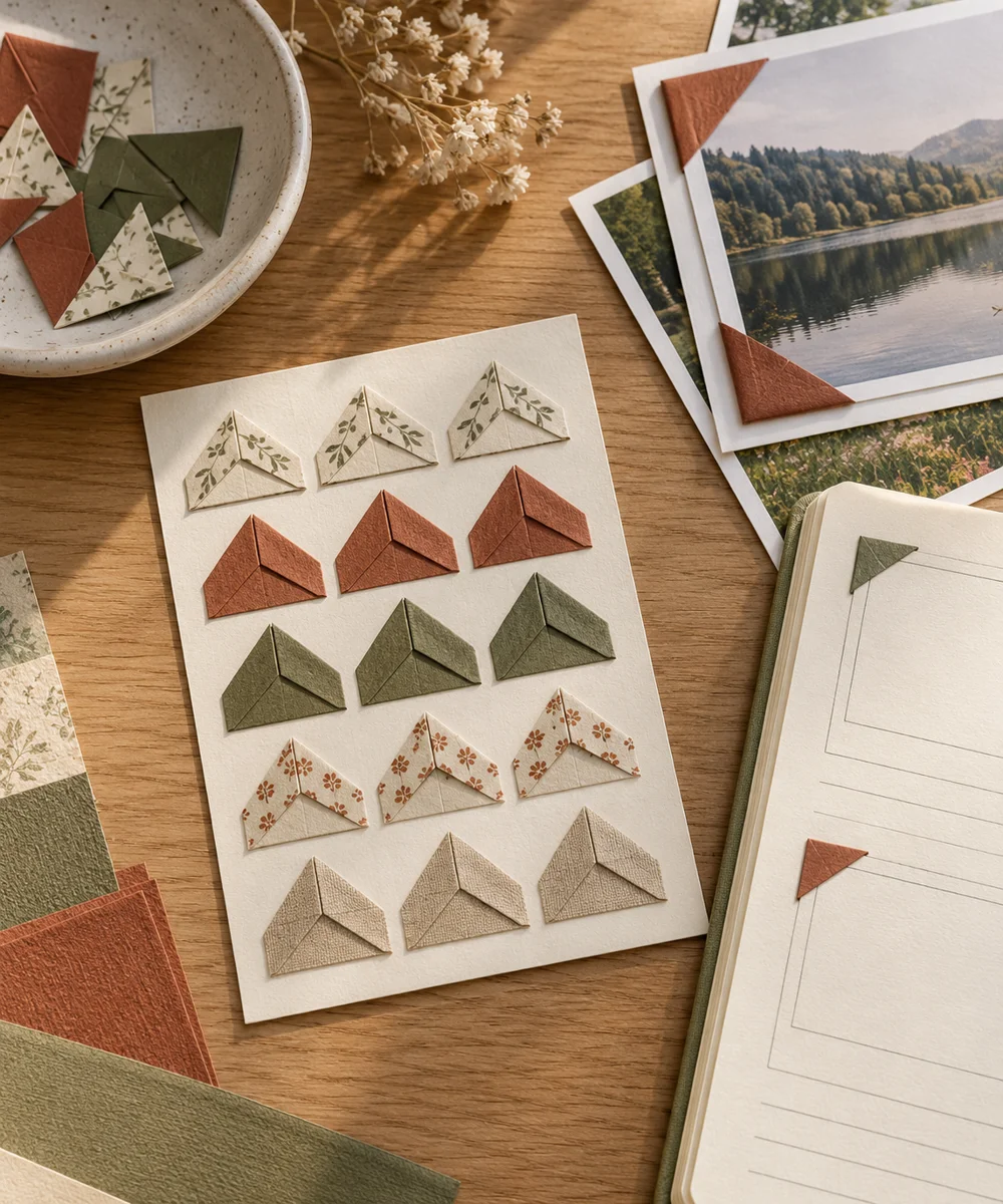 AI-generated concept image for make a paper photo corner set