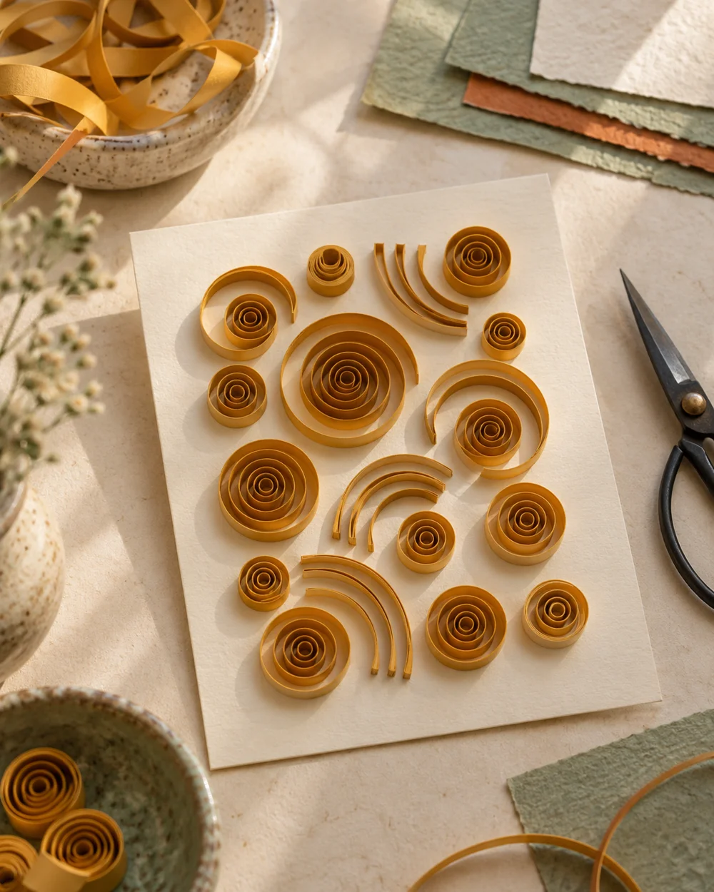 AI-generated concept image for make a paper quilling coil study
