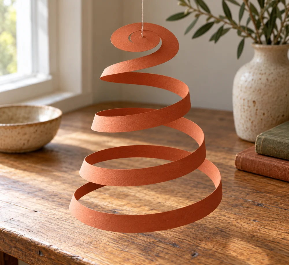 AI-generated concept image for make a paper strip spiral ornament