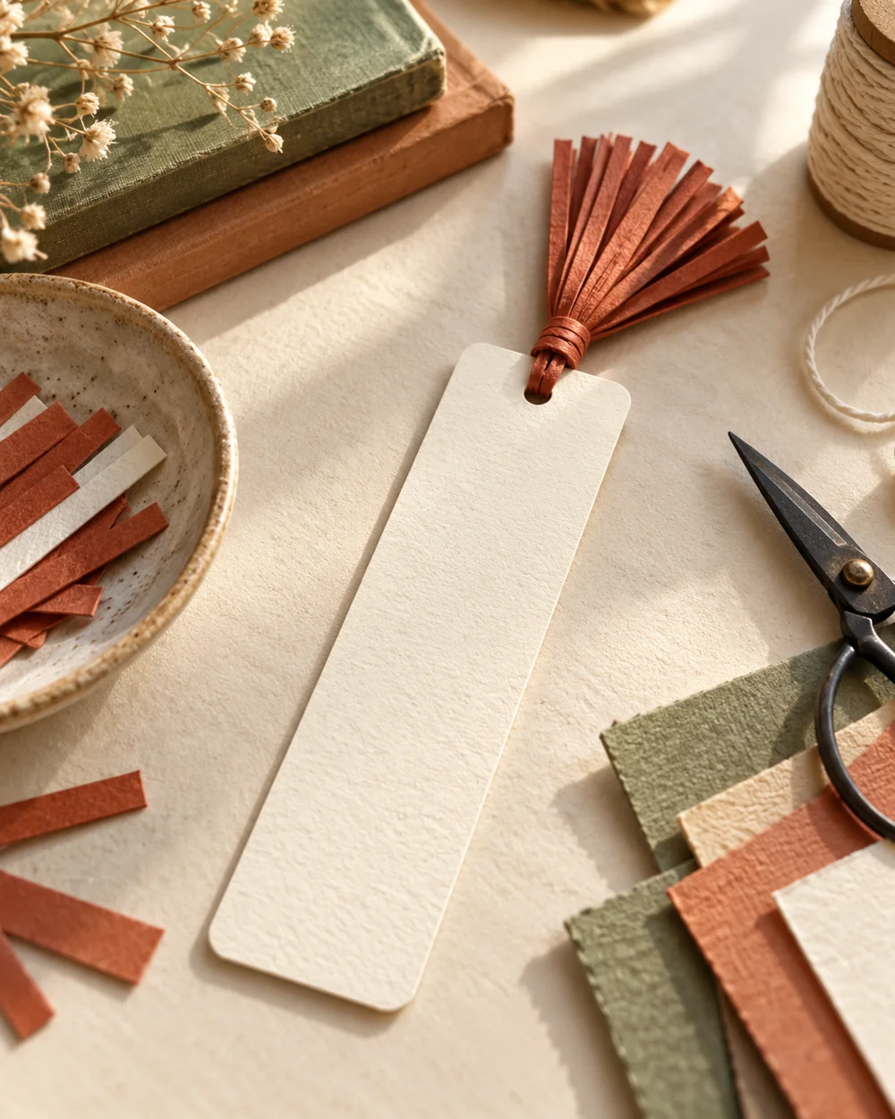 AI-generated concept image for make a paper tassel bookmark topper