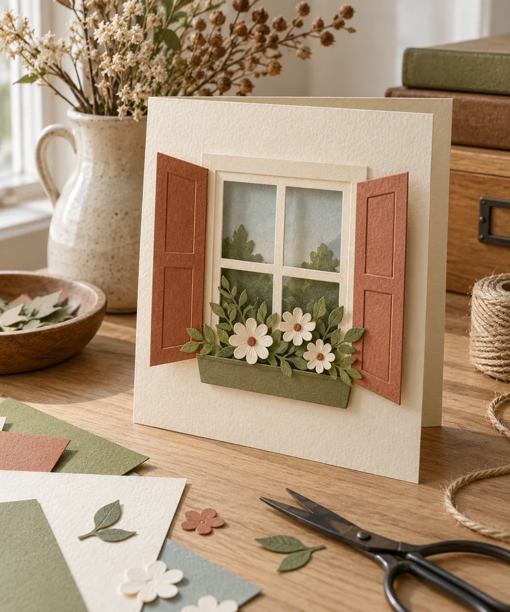 AI-generated concept image for make a paper window card