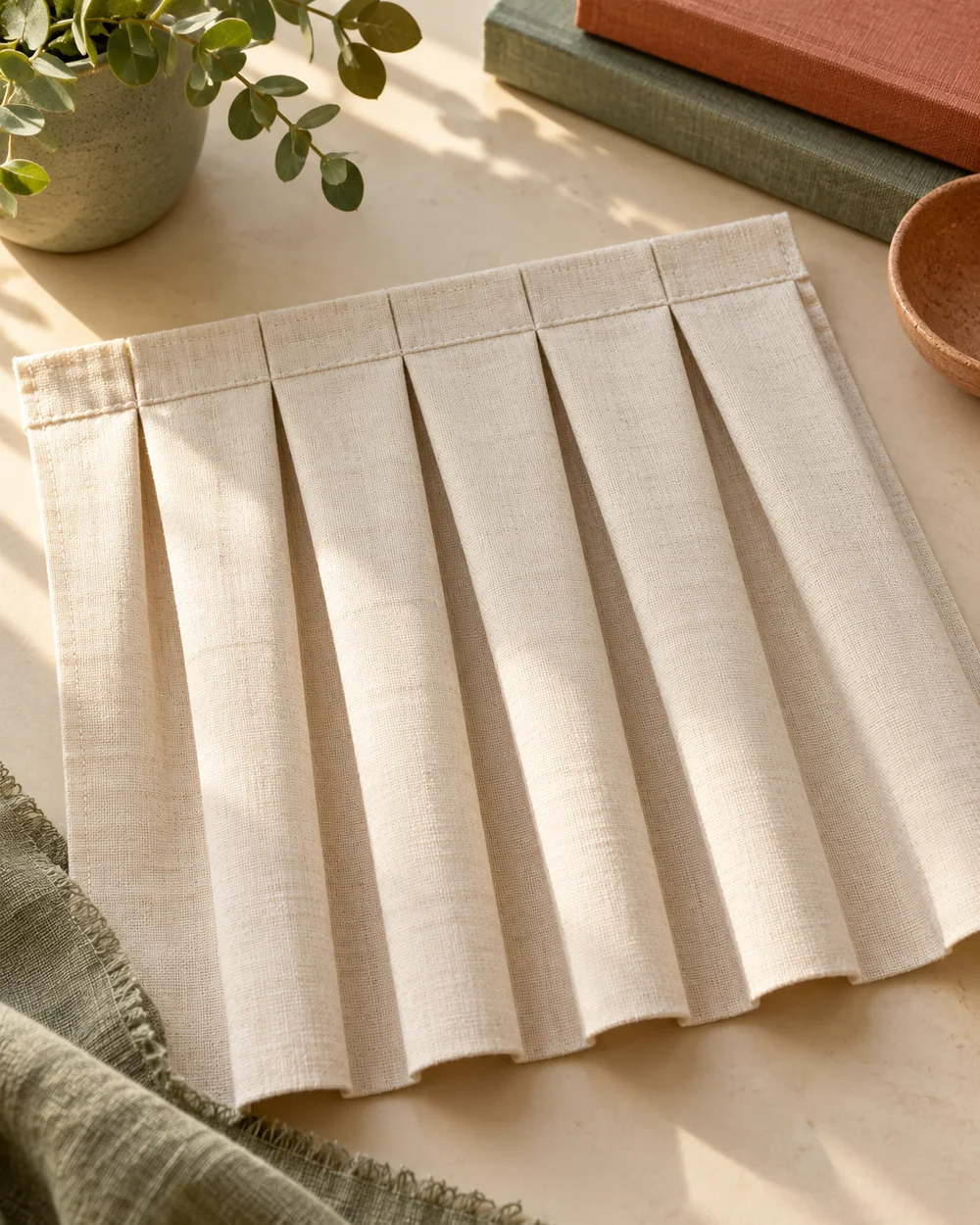 AI-generated concept image for make a pleated fabric texture sample