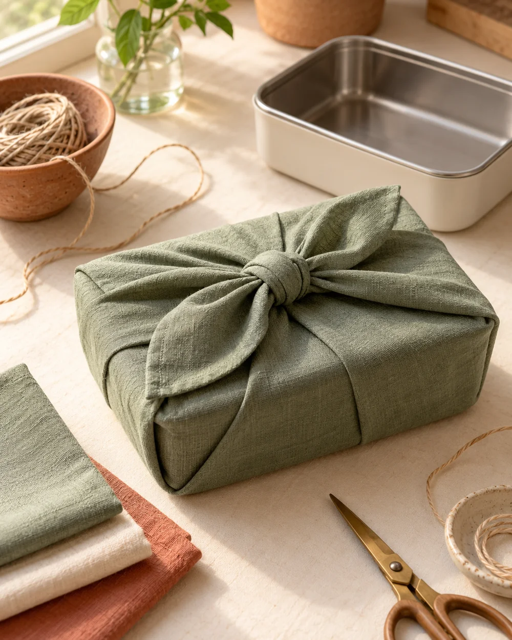 AI-generated concept image for make a reusable fabric snack wrap