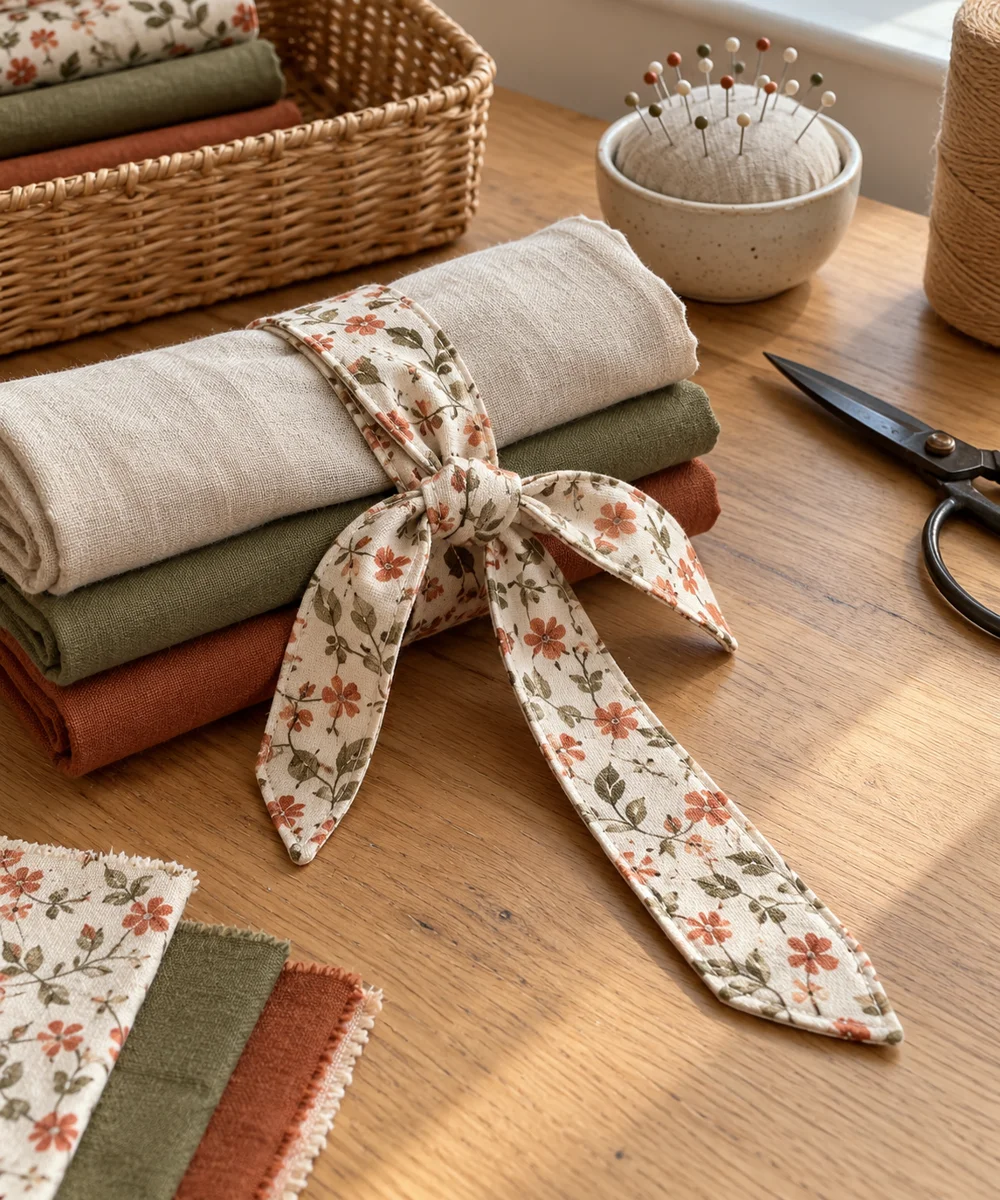 AI-generated concept image for make a simple fabric storage tie