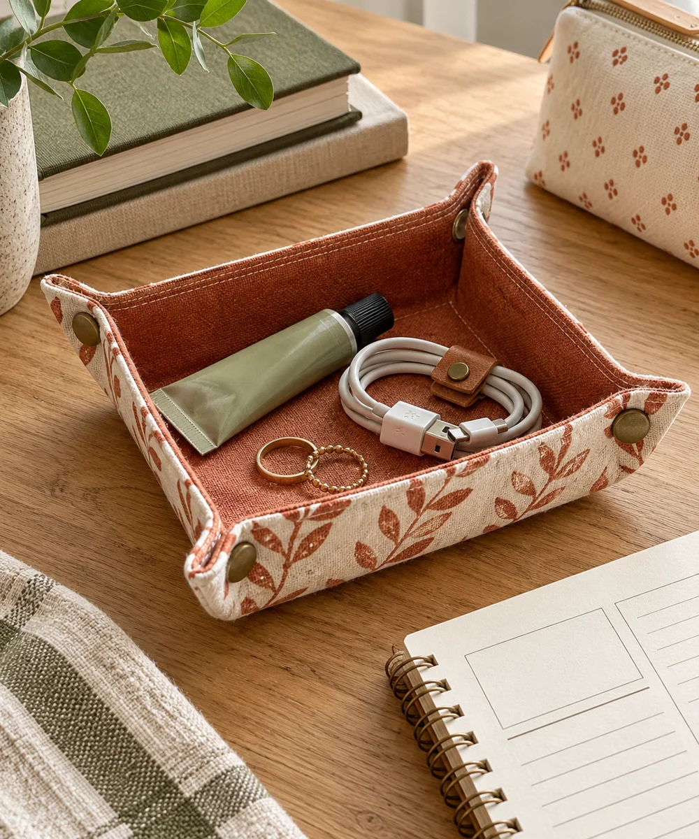 AI-generated concept image for make a small fabric travel tray