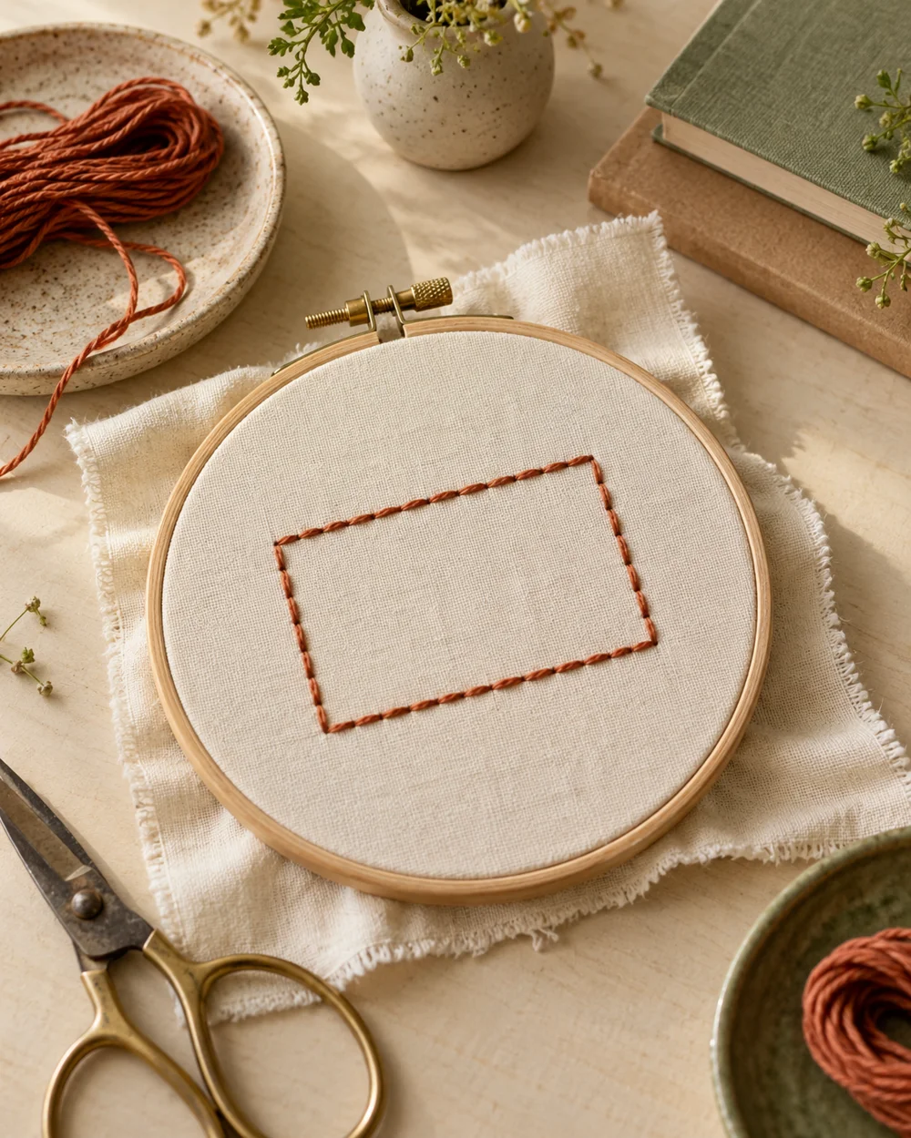AI-generated concept image for make a split stitch geometric outline