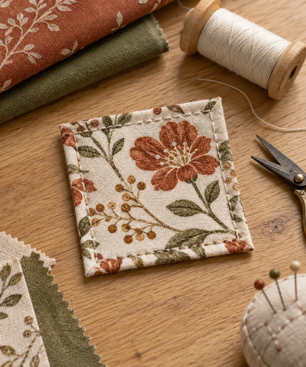 AI-generated concept image for make a turned-edge fabric patch