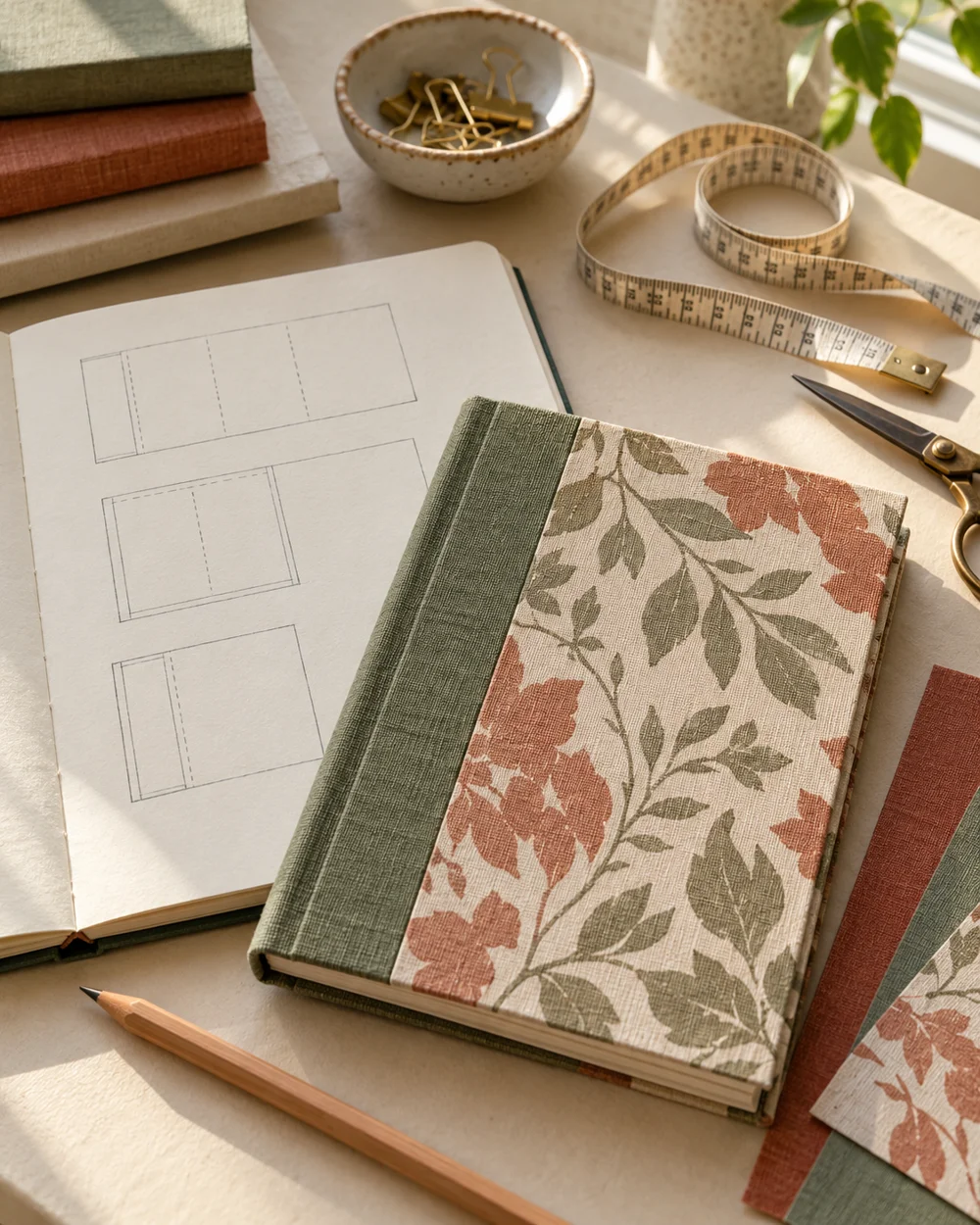 AI-generated concept image for set up a household measurements notebook