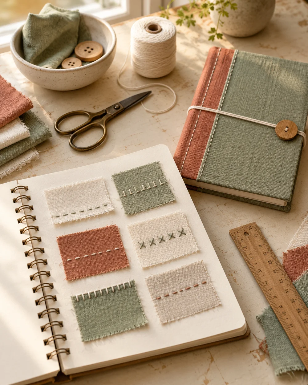 AI-generated concept image for set up a sewing seam allowance reference