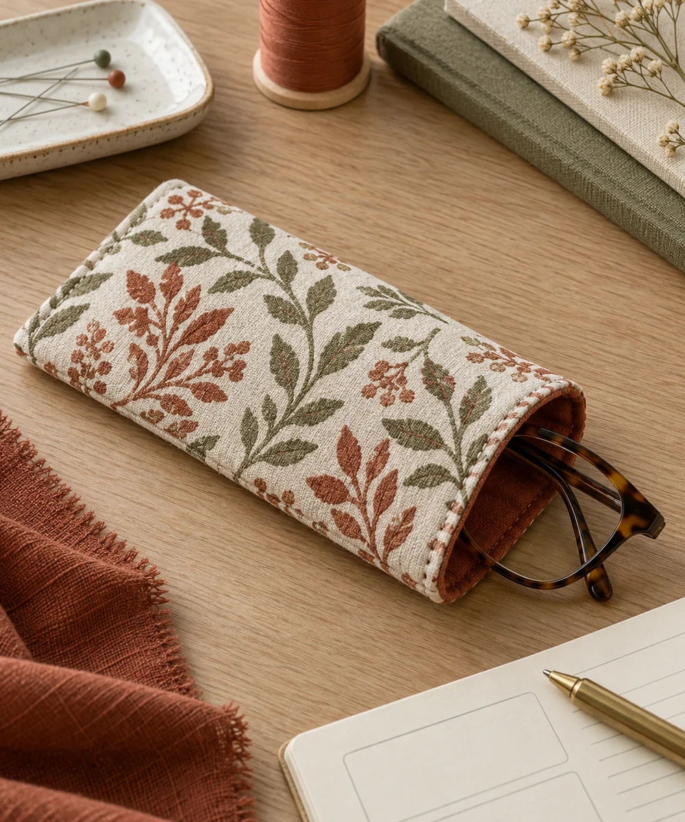 AI-generated concept image for sew a flat glasses sleeve
