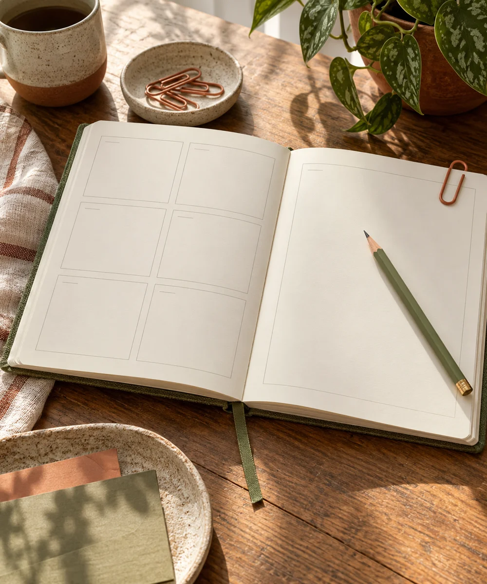 AI-generated concept image for build a simple undated weekly planner